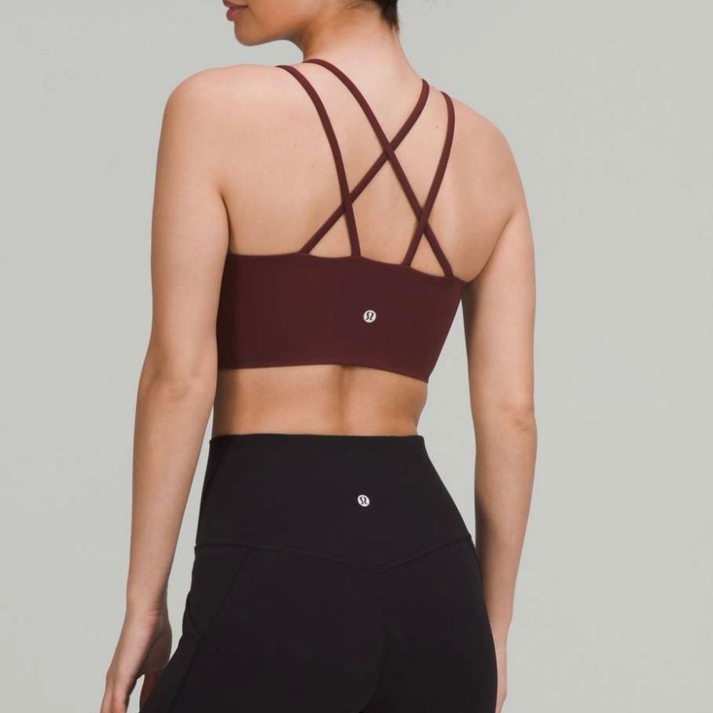 Lululemon Like a Cloud Longline Bra in Red Merlot
